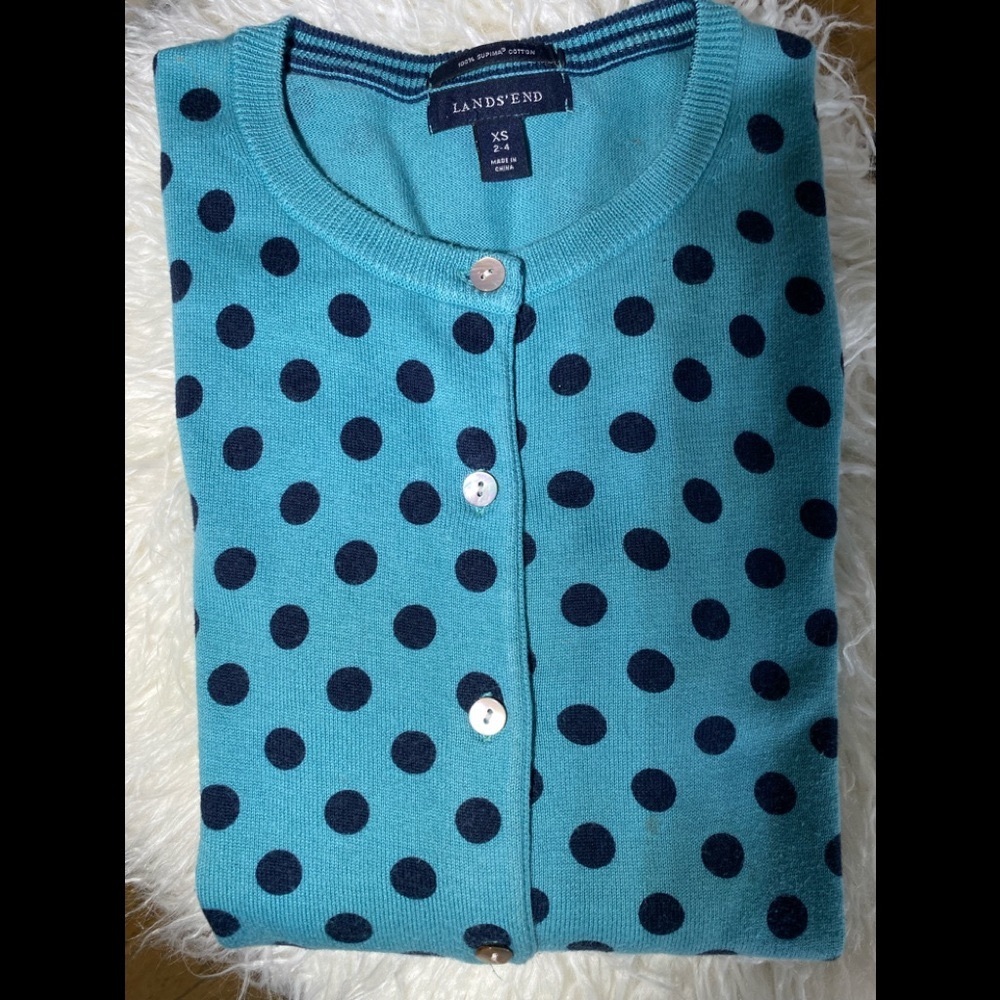 COPY - Lands’ End Polka Dot sweater, XS - Picture 6 of 8